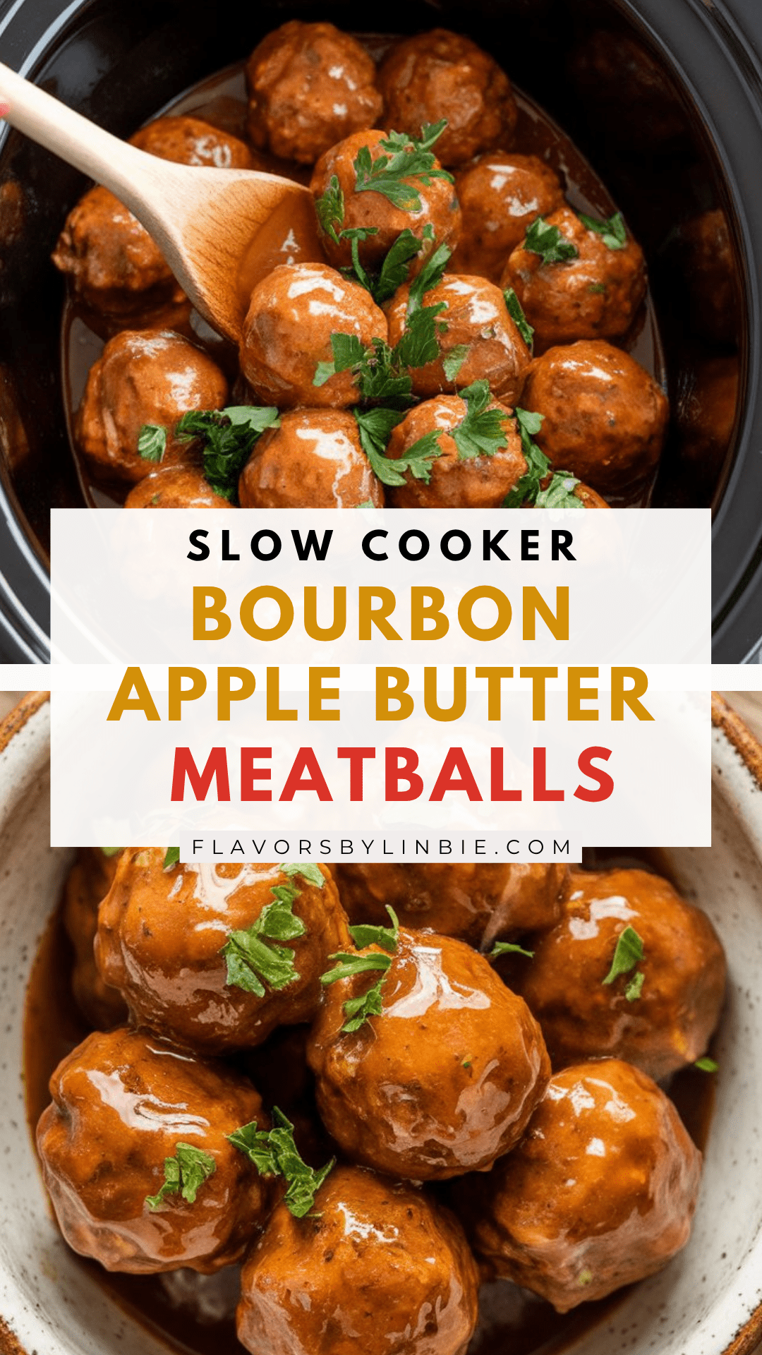 Slow Cooker Bourbon Apple Butter Meatballs
