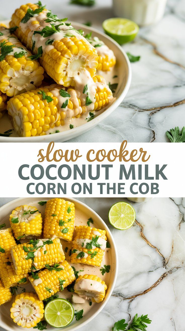 Slow Cooker Coconut Milk Corn on the Cob