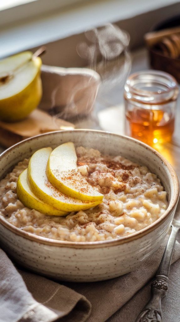 Spiced Pear Crockpot Oatmeal