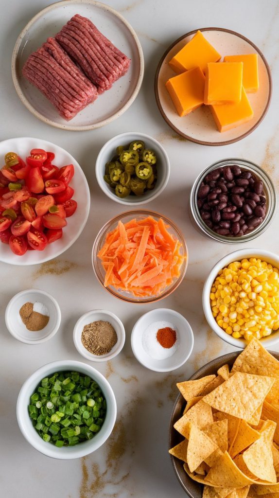 ingredients for crockpot cowboy queso dip