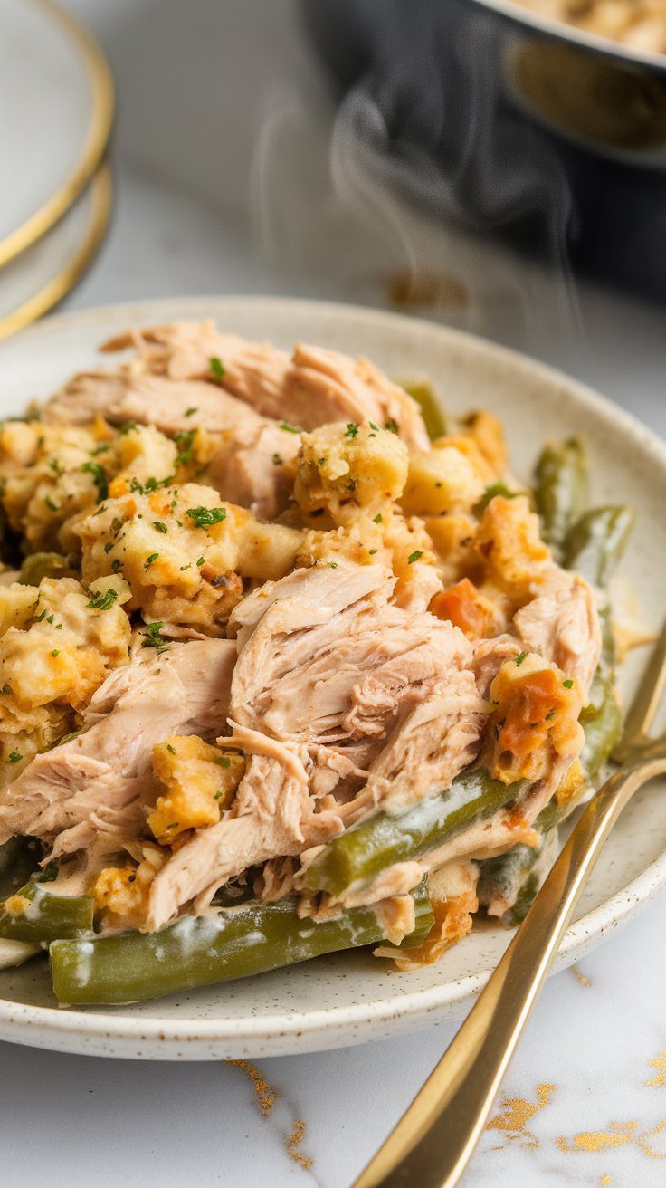 Crockpot Chicken Stuffing Green Beans