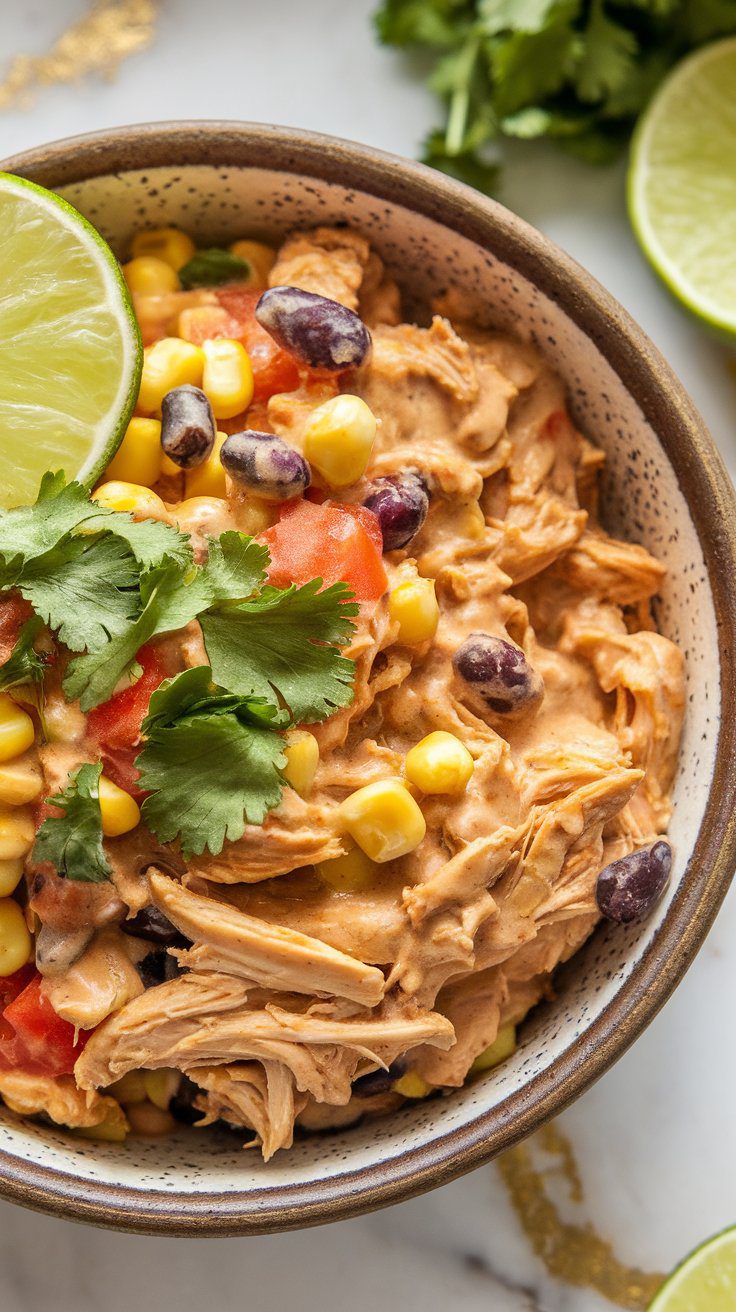 Slow Cooker Creamy Fiesta Chicken