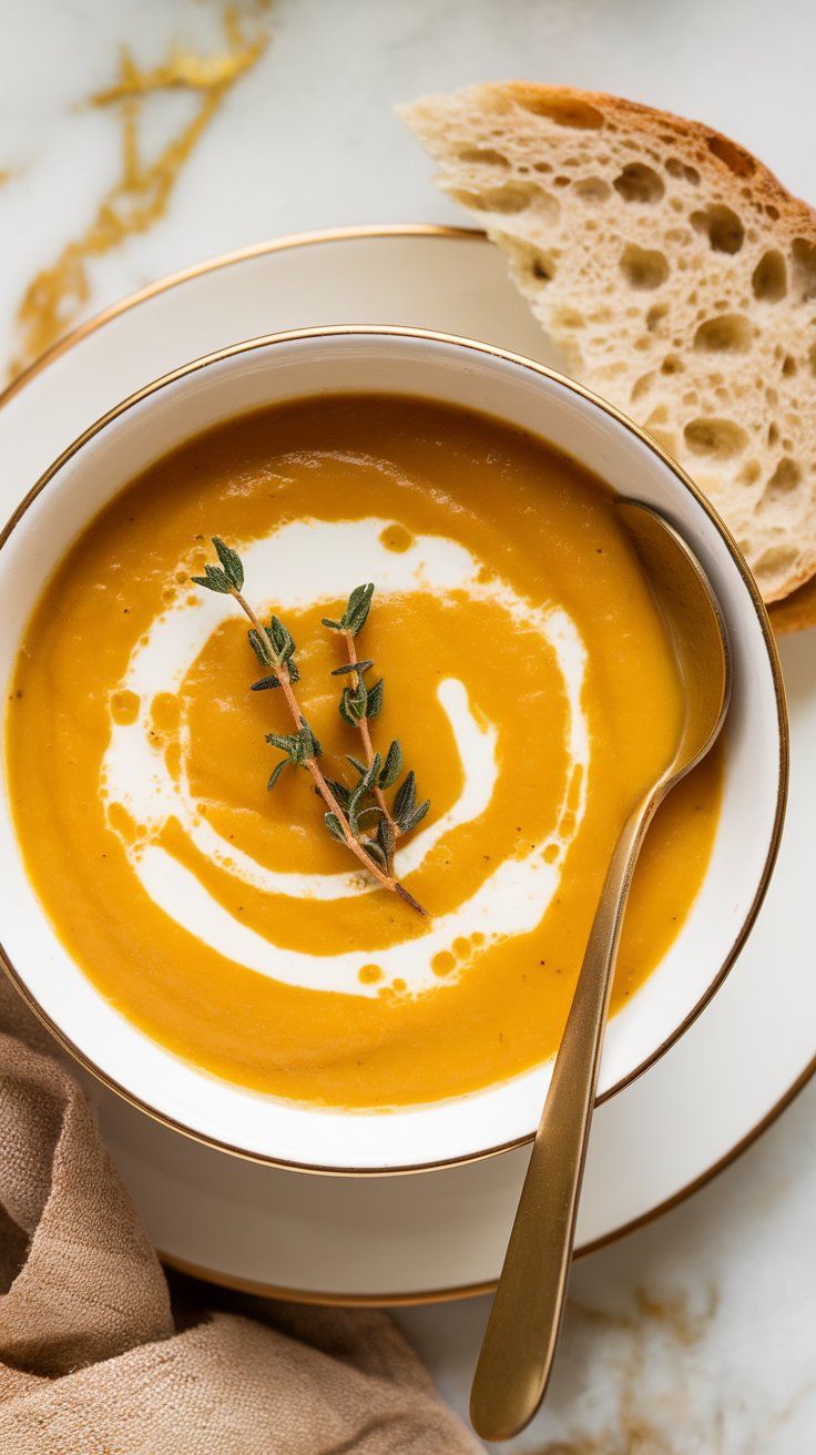 Cozy Crockpot Butternut Squash Soup