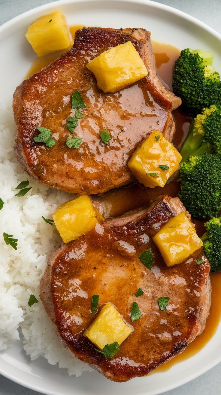 Crockpot Hawaiian Pork Chops