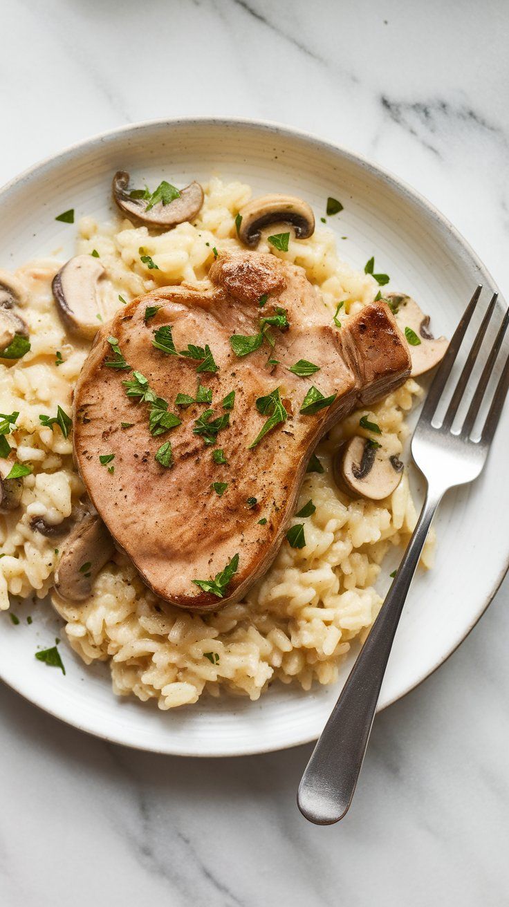 Crockpot Pork Chops and Rice