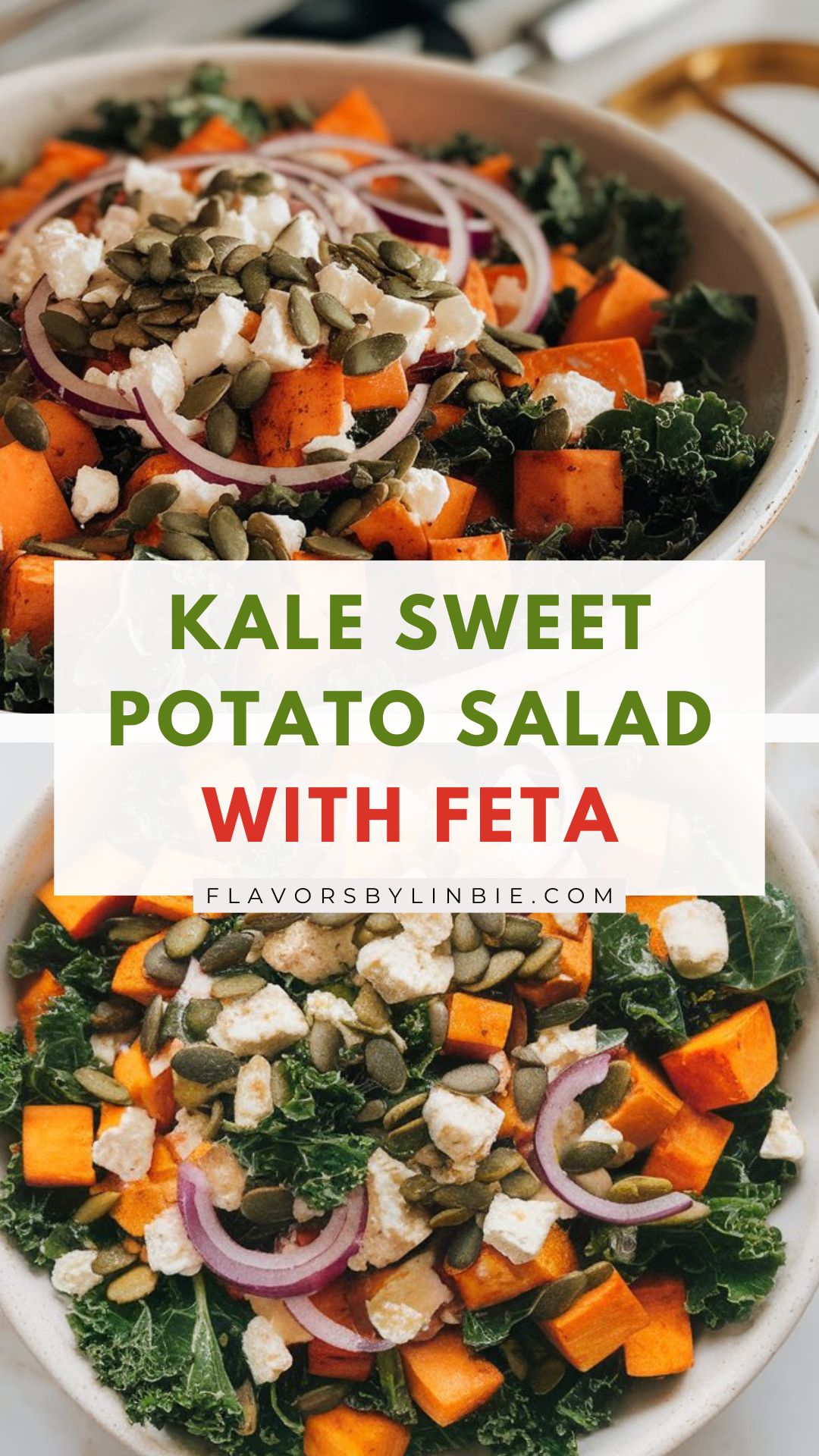 Kale Sweet Potato Salad with Feta