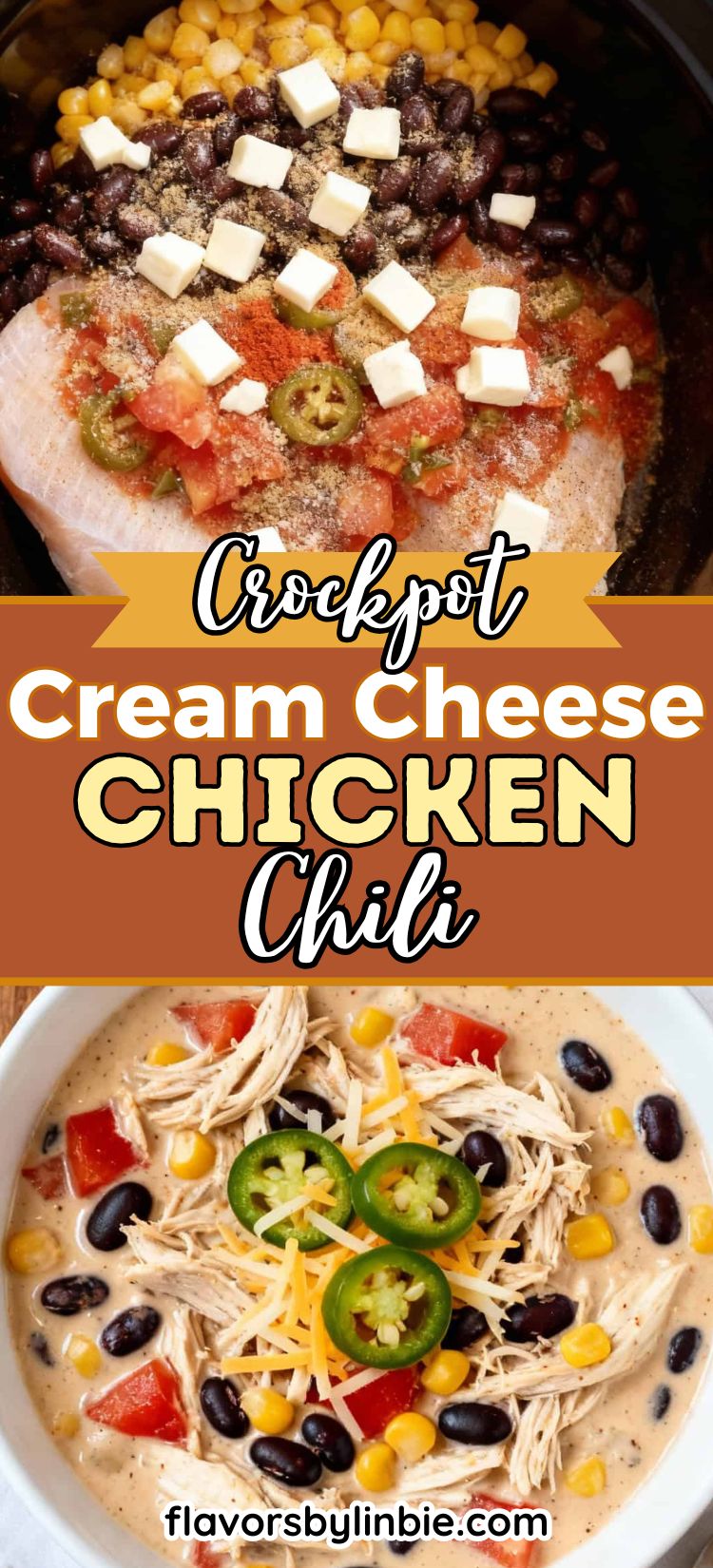 Crockpot Cream Cheese Chicken Chili
