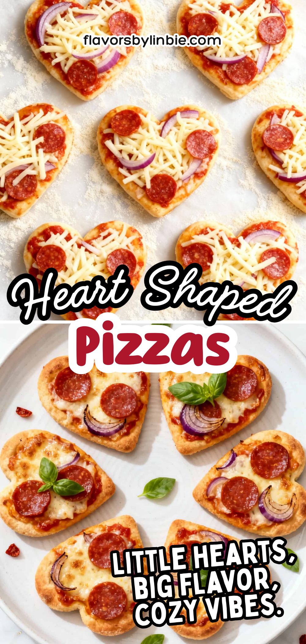Mini Heart Shaped Pizzas