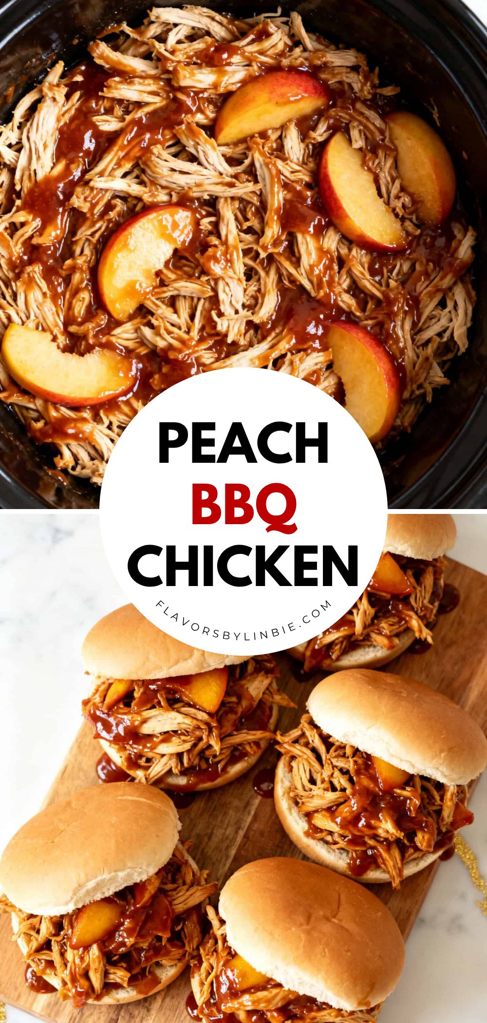 Crockpot Peach BBQ Chicken