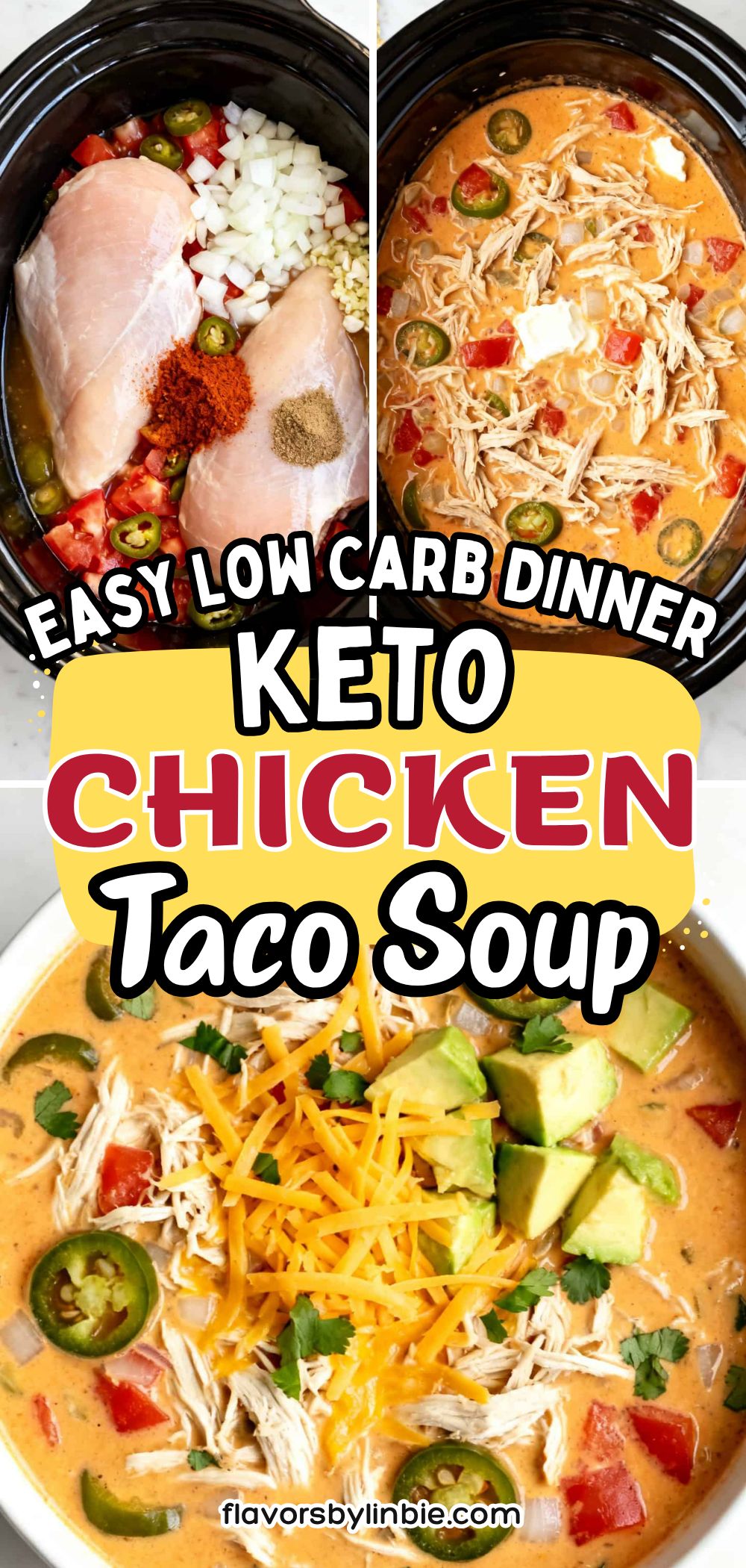 Keto Crockpot Chicken Taco Soup