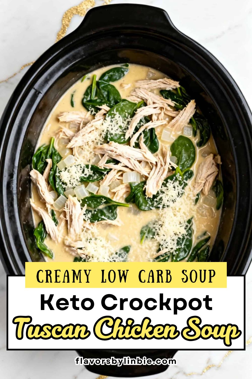 Keto Crockpot Tuscan Chicken Soup
