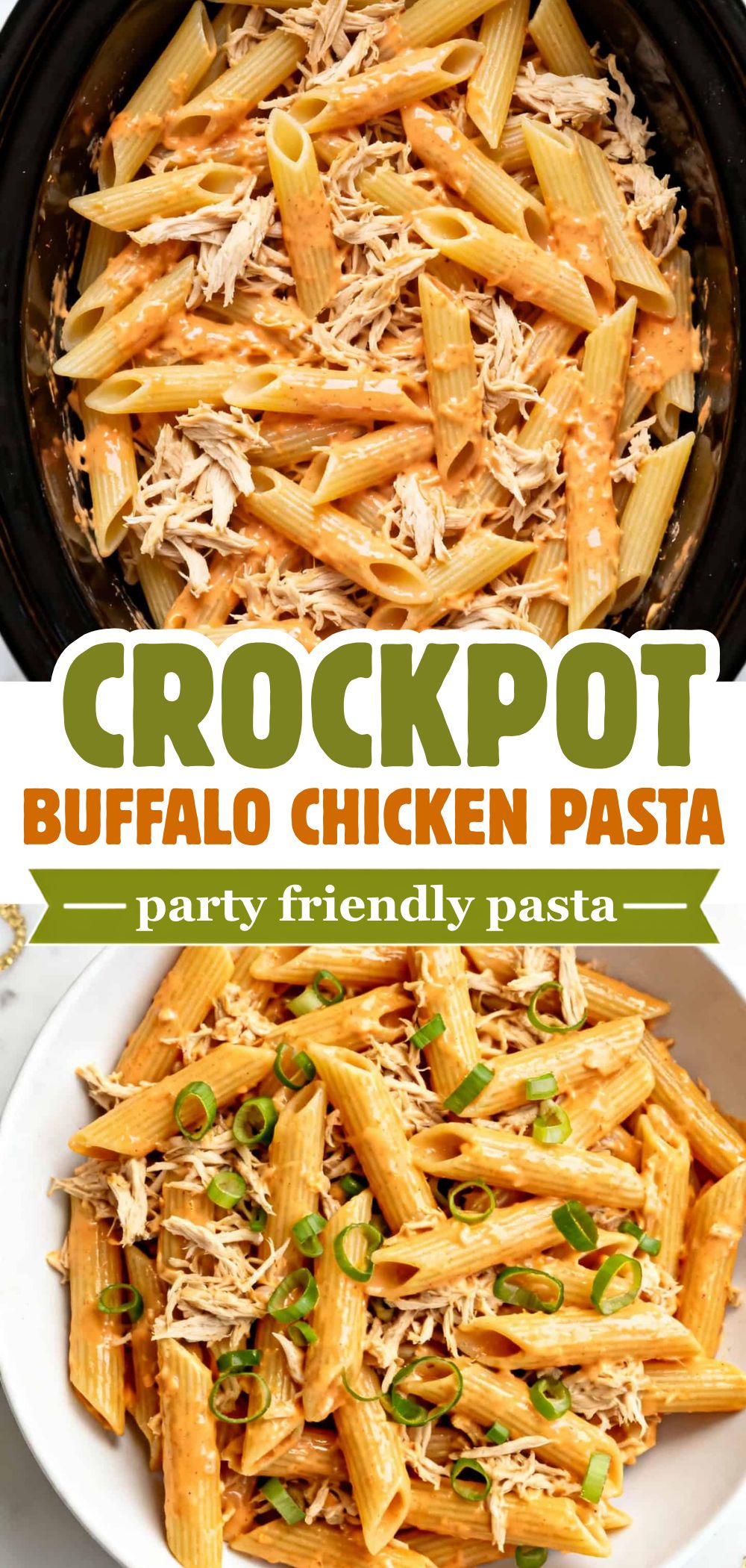 Crockpot Buffalo Chicken Pasta
