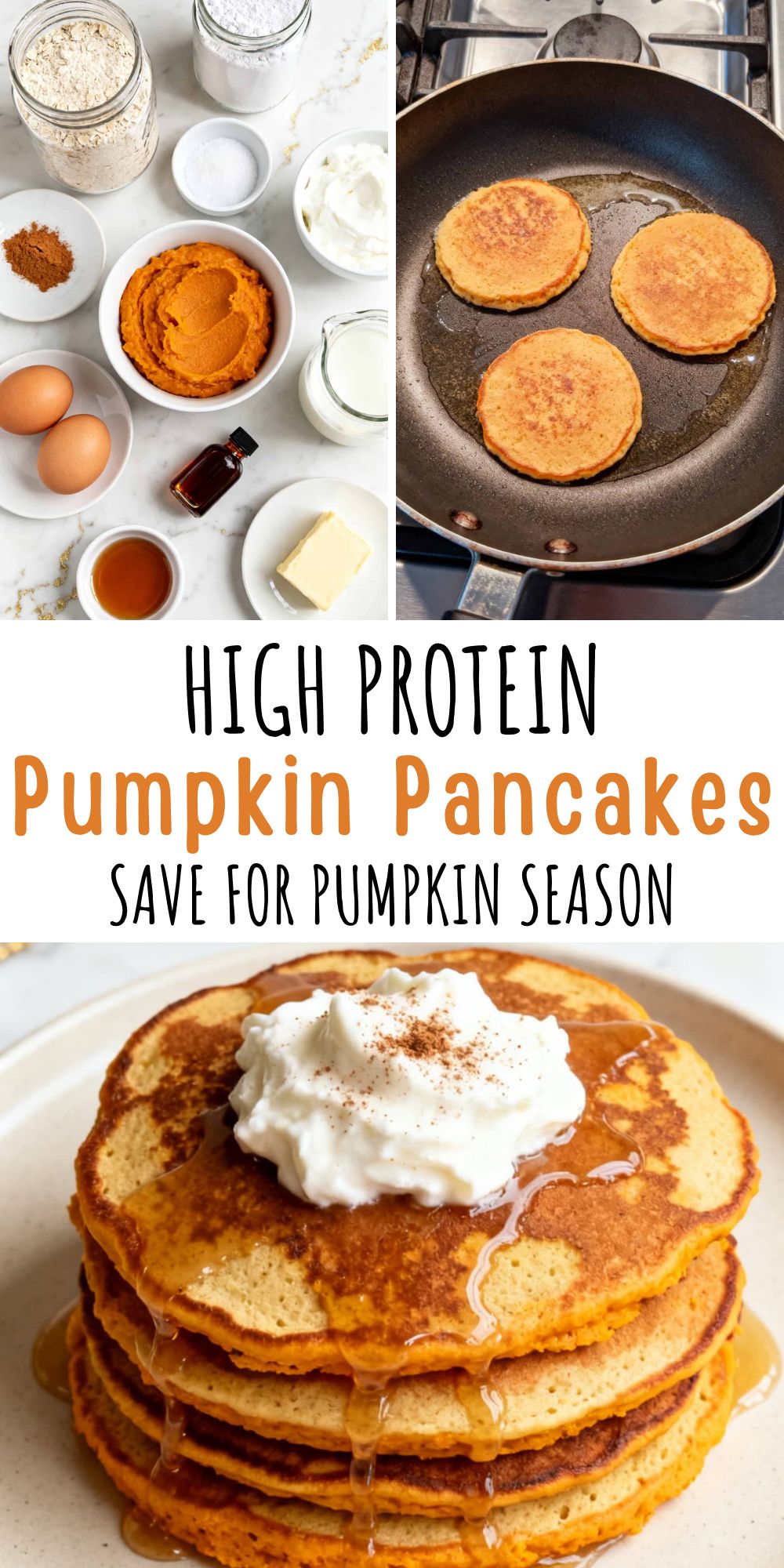 High Protein Pumpkin Pancakes