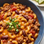Crock Pot Cheddar Chili Mac