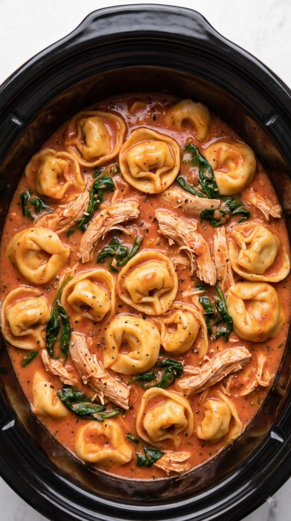 Crockpot Chicken Tortellini