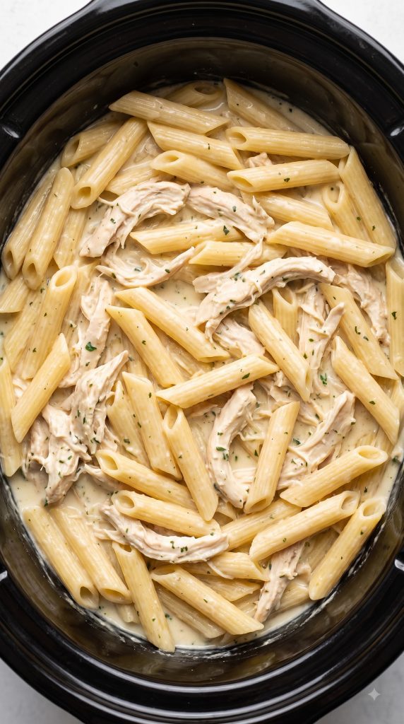 Crockpot Italian Chicken Pasta