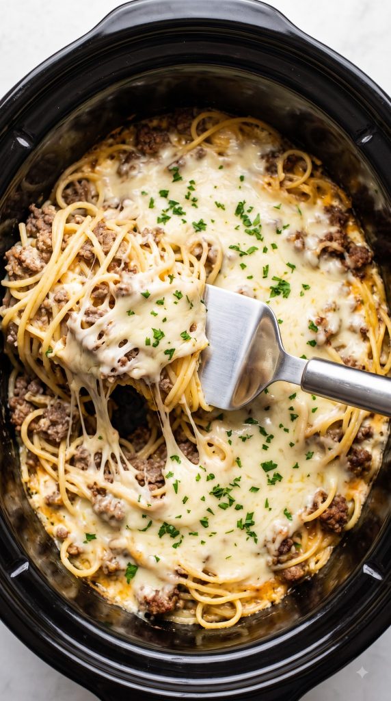 Million Dollar Spaghetti Crockpot