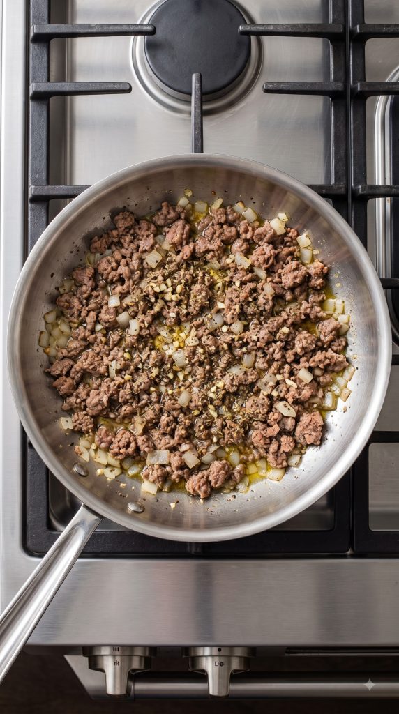 Step 1: Brown the Beef