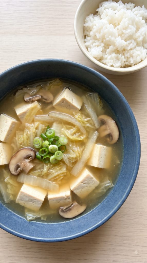 Napa Cabbage Tofu Soup