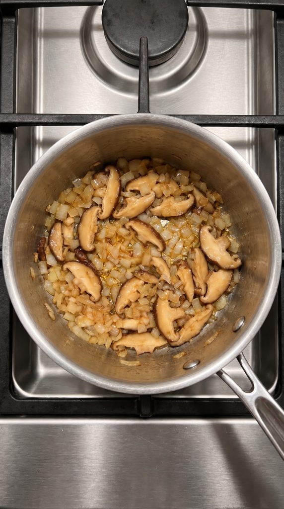 Step 1: Soften the Onion and Mushrooms