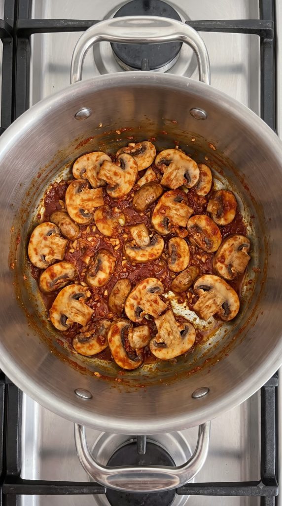 Step 2: Cook the Aromatics and Mushrooms