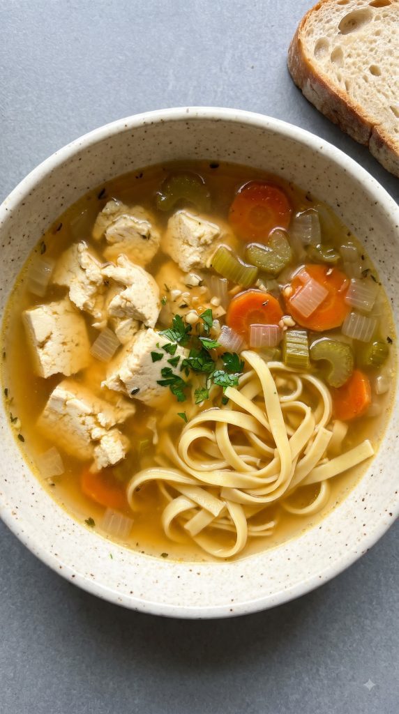 Why this Tofu &ldquo;Chicken&rdquo; Noodle Soup works