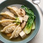 Vegan Dumpling Soup with Tofu