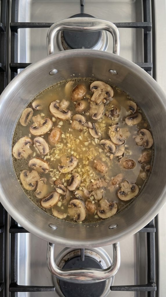 Step 2: Add the Aromatics and Broth