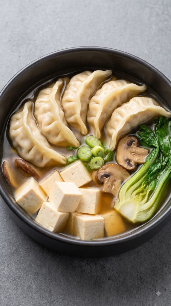 Why this Vegan Dumpling Soup with Tofu works